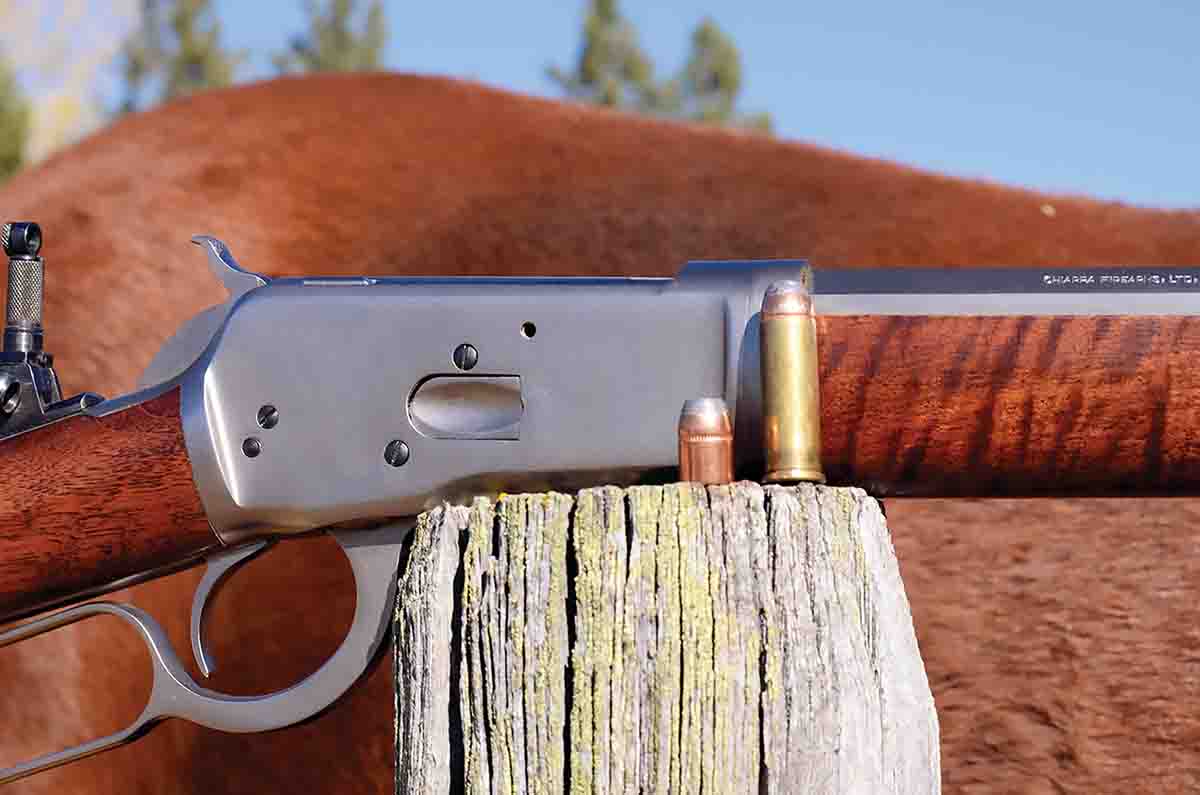 Mike used Speer 240-grain JSP bullets for his initial handload testing in the Chiappa .44 Magnum Model 1892 carbine.
